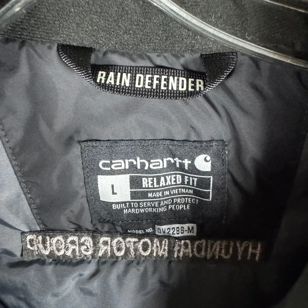 Carhartt Rain Defender Relaxed Fit Vest Black Hyundai Motor Group OV2286-M Men L